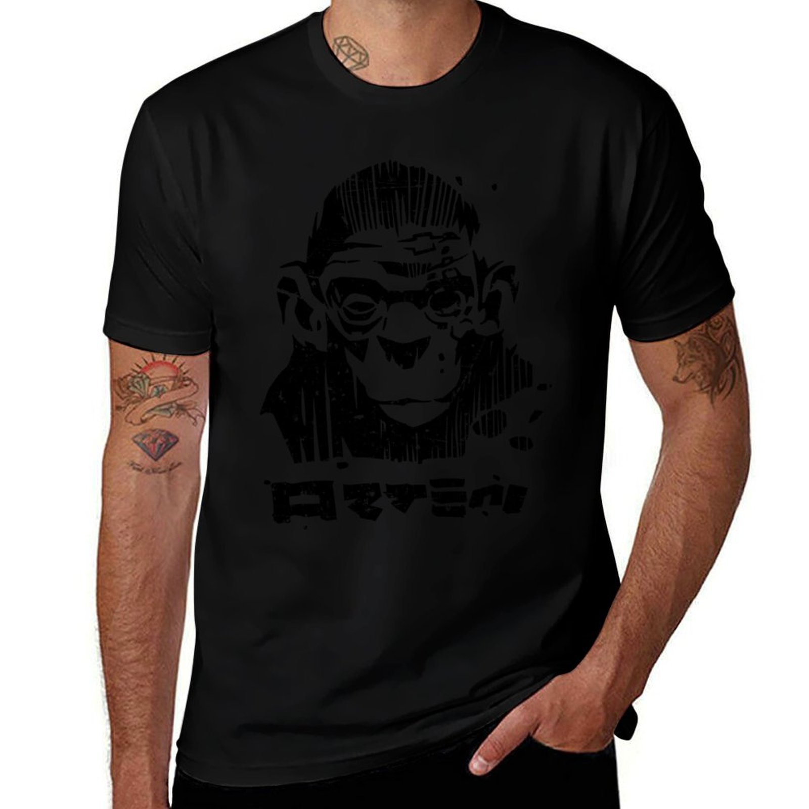 Industrial Laser Printing - Laser Eye Monkey T-Shirt Industrial Work