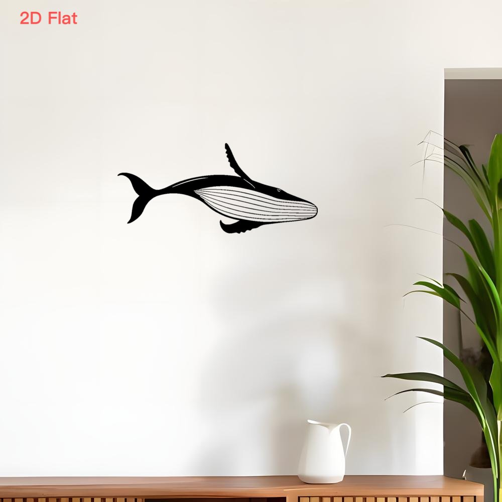 Industrial Laser Cutter - Majestic Whale Metal Wall Art Laser